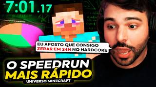 🚨 NINGUÉM CONSEGUE BATER O RECORDE DESSE CARA NO MINECRAFT! MINERVA REAGE A SPEEDRUN