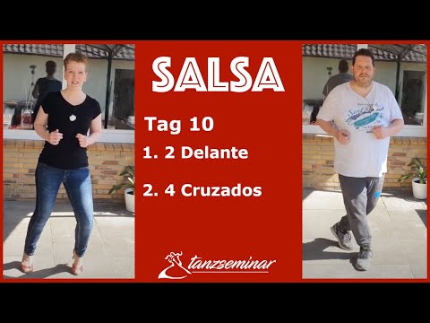Salsa Tanzen lernen | Tag 10 | 2 Delante und 4 Cruzados
