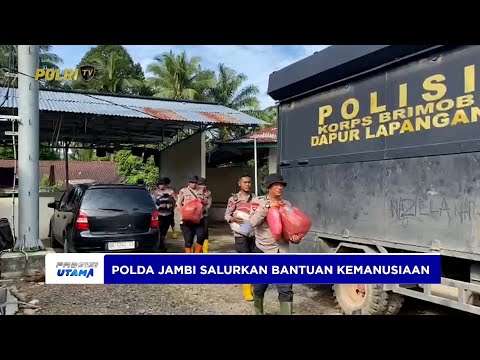 POLDA JAMBI SALURKAN BANTUAN KEMANUSIAAN KEPADA WARGA TERDAMPAK BANJIR