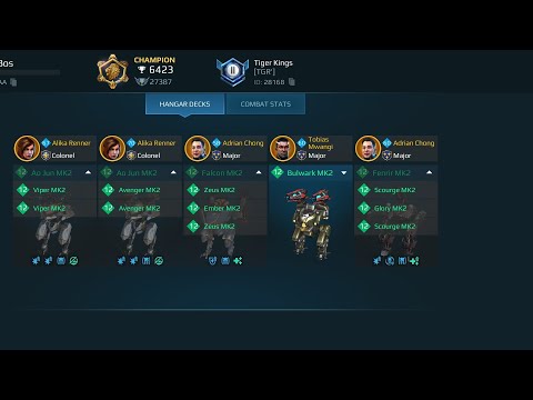 War Robots MK2 Falcon, Fenrir, Bulwark mops the floor with Ares | Battle at top tier | Update 5.3