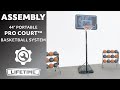Lifetime 44 Portable Pro Court Basketball System Lifetime Assembly Video