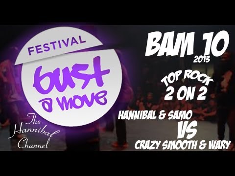 BBoy Hannibal & Samo VS Crazy Smooth & Wary | BAM 2013: Top Rock Semi-Finals