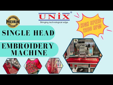 UNIX High Speed Computerised Embroidery Machine + 3 Beads 2 Sequence And Cording Devices
