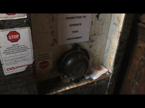 Antique hand-operated Otis freight elevator - CVS Pharmacy (5th Ave.) - Downtown, Pittsburgh, PA