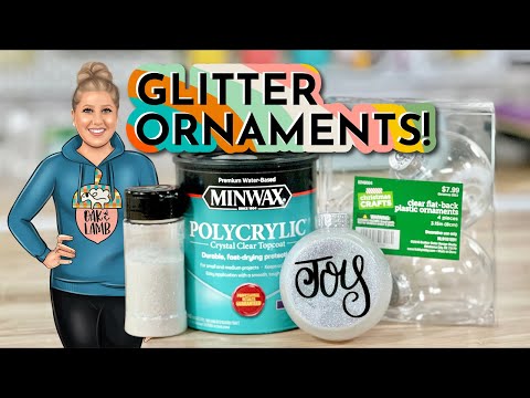 Cutting and Applying Cricut Vinyl - Easy Glitter Ornament!