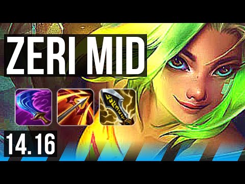 ZERI vs SYNDRA (MID) | 68% winrate, 9/2/8, Legendary | EUW Master | 14.16