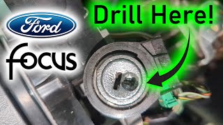 How to Drill and Remove a Stuck Ford Focus Ignition Switch (2000-2004)