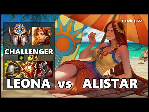 CHALLENGER Support Gameplay - LEONA vs ALISTAR Patch 11.22