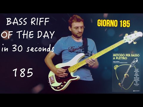 Bassgroove Tony Corizia metodo per basso a plettro Bass Riff of the day Alusonic Django giorno 185