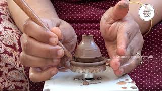 DIY Mini Clay Pots On Tiny Pottery Wheel | Tiny Pots Lifecycle | Satisfying Pottery Videos |