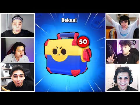6 YOUTUBERLA EFSANE MEGA KUTU AÇTIK!😮Brawl Stars