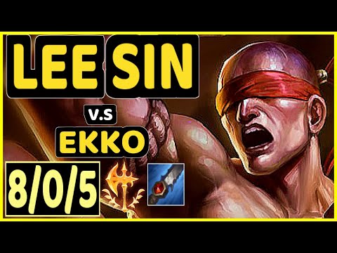 NJI (LEE SIN) vs EKKO - 8/0/5 KDA JUNGLE GAMEPLAY - EUW Ranked GRANDMASTER