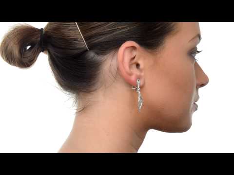 H4554 - Beautiful 0.78ct Diamond and 9K White Gold Earrings