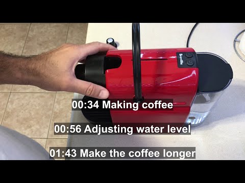 Nespresso Inissia machine, How to use it, including adjusting water level per cup