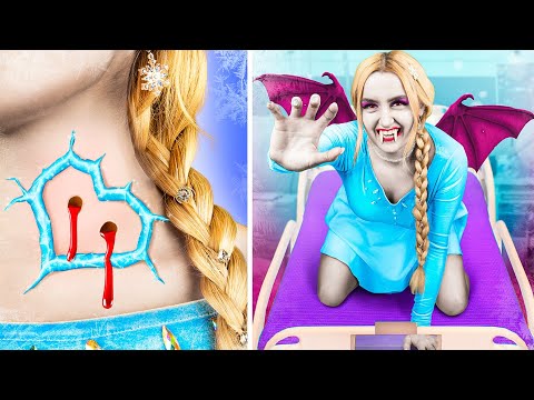 Princess Elsa wakes up from a coma and becomes a vampire.