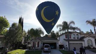 Hot Air Balloon Emergency Landing in my Back Yard