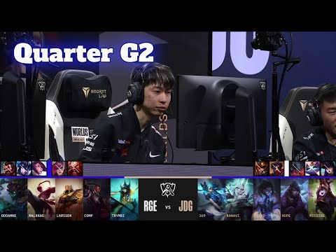 JDG vs RGE - Game 2 | Quarter Finals LoL Worlds 2022 | JD Gaming vs Rogue - G2 full game