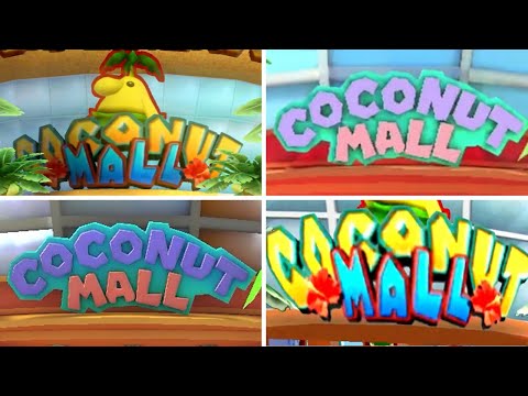 Evolution of Coconut Mall in Mario Kart