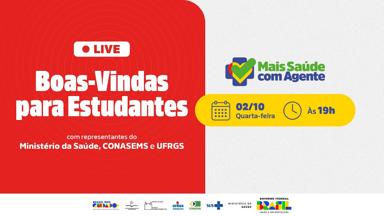 [LIVE] Mais Saúde com Agente | Boas-Vindas para Estudantes | 2024