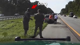 Shaquille O'Neal's Good Samaritan Act For Stranded Driver Caught On Police Video | TMZ Sports on FS1 video