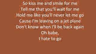 Leaving on a Jet Plane-Glee-Lyrics