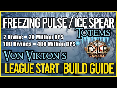 Ice Spear + Freezing Pulse Totems League Start Build Guide for 3.21 - The Best Boss Killer!