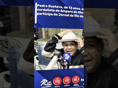 Poeta e cordelista Pedro Gustavo de 13 anos de Amparo do São Francisco, menor cidade de Sergipe 