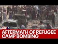 Aftermath of refugee camp bombing in Rafah