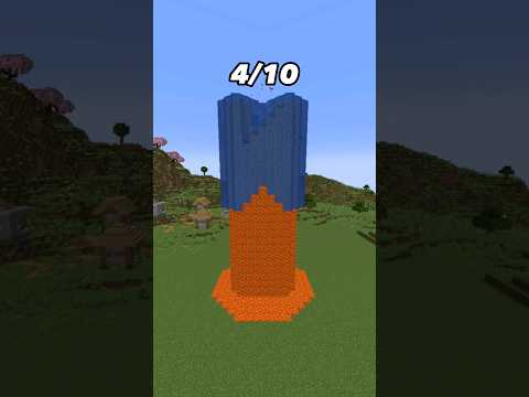 Unbelievable! Smallest Cobblestone Tower in Minecraft 😱