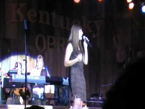 Ashley Mitchell sings at the Stars of Tomorrow Show for the Kentucky Opry