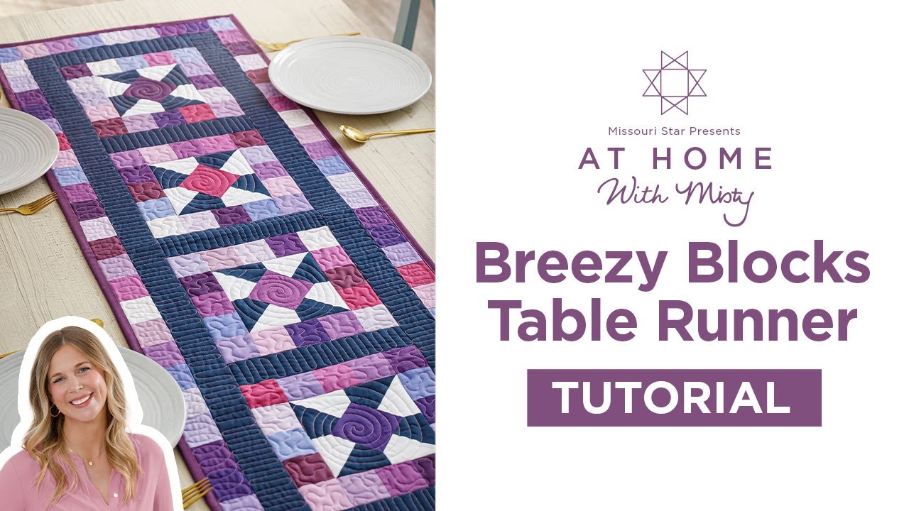 Charm Pack Project | Learn the Breezy Blocks Table Runner with HollyAnne Knight & Misty Doan