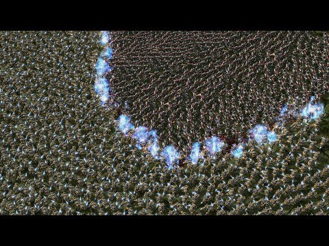 5000 ZEALOTS vs 1100 GHOSTS - Starcraft 2 MASSIVE BATTLES