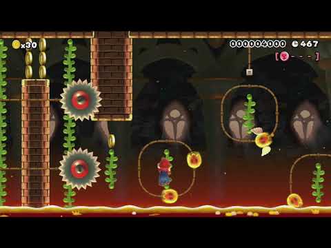 A Dark Castle in the Sky Above by Annim - Super Mario Maker - No Commentary 1bq