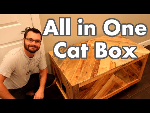 All in One Cat Box Out of Pallet Wood
