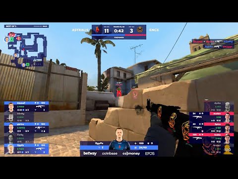 Xyp9x 4k defense on bombsite B Mirage - CSGO Ence vs Astralis highlights