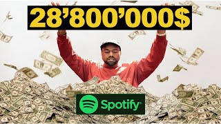 Kanye West make $28.8 Million on spotify?!