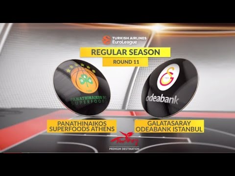 EuroLeague Highlights RS Round 11: Panathinaikos Superfoods Athens 85-58 Galatasaray Odeabank Istanbul 