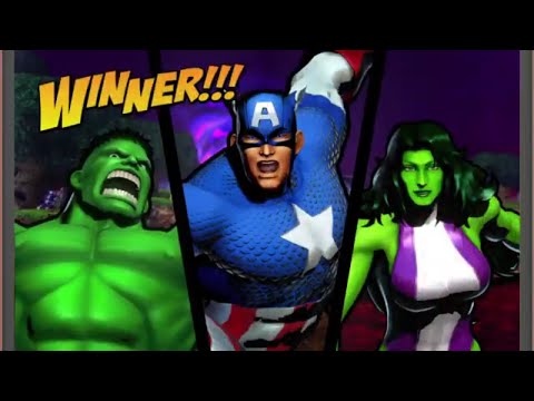 ULTIMATE MARVEL VS. CAPCOM 3 Captain America,Hulk,She-Hulk In Req. Arcade Mode