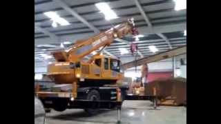 preview picture of video 'Waterford Crane Hire (Ireland) - Kato MR 350R(City Crane) Working Inside a Building'