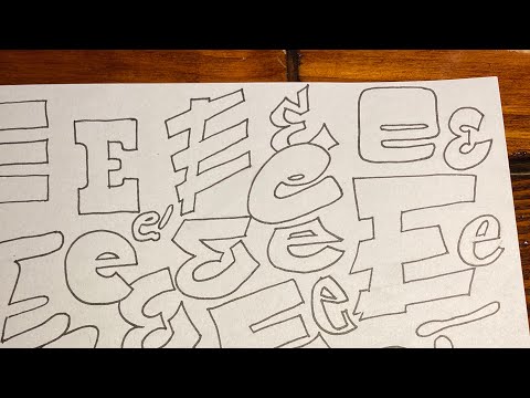 How to draw graffiti letter E - Graffiti Letter Practice - Blackbook sketches