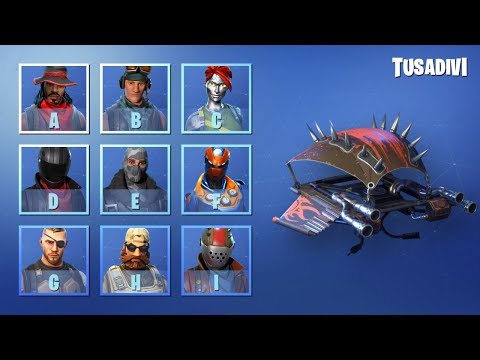 ADIVINA LA SKIN DE FORTNITE POR EL PLANEADOR DE SU CONJUNTO - FORTNITE CHALLENGE | tusadivi