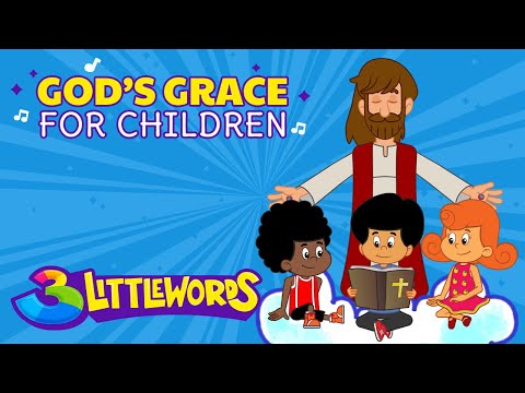 God's Grace For Children 💜 - 3 Little Words Collection | Faith-Based Music and Cartoon