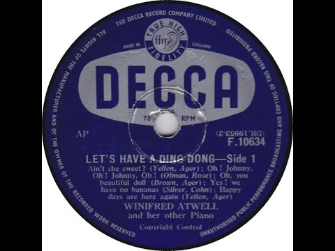 UK New Entry 1955 (122) Winifred Atwell - Let's Have A Ding Dong [Sides 1 & 2]