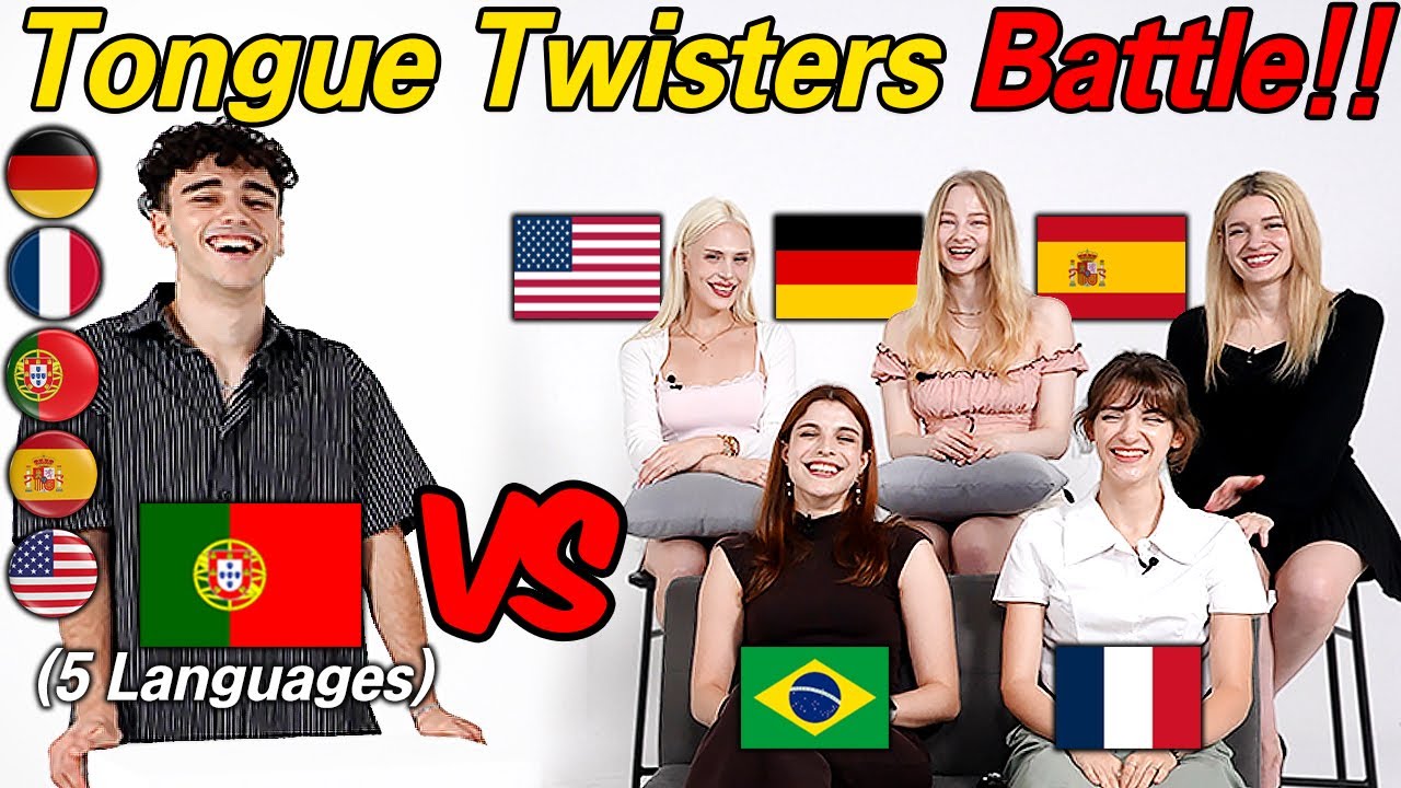 Can Polyglots Pronounce 6 Country's Tongue Twisters?? (Brazil,Portugal,France,Spain,Usa,Germany)