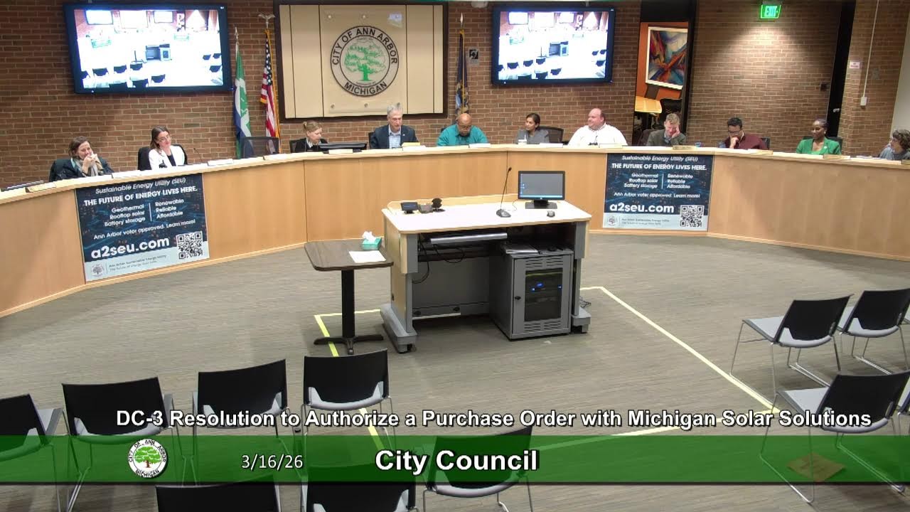 Ann Arbor City Council Meeting 3/16/26