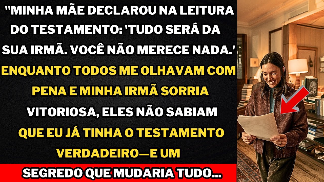 "Minha mãe deserdou-me pela minha irmã, sem imaginar que eu já tinha o testamento verdadeiro em mãos