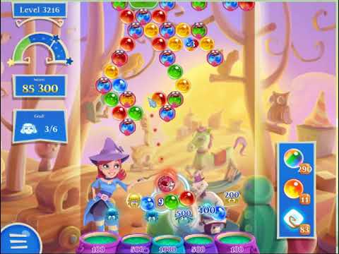 Bubble Witch 2 Saga Level 3216 with no booster & 4 bubbles left