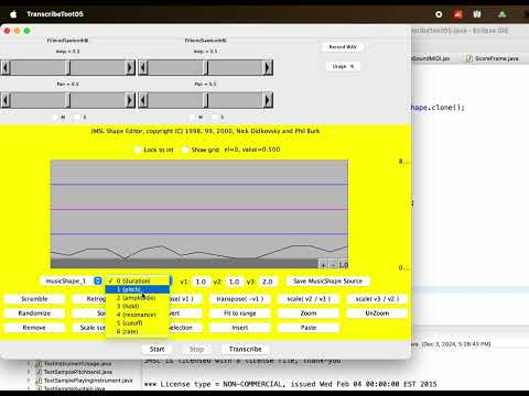 JMSL tutorial: JMSL Score's Transcriber