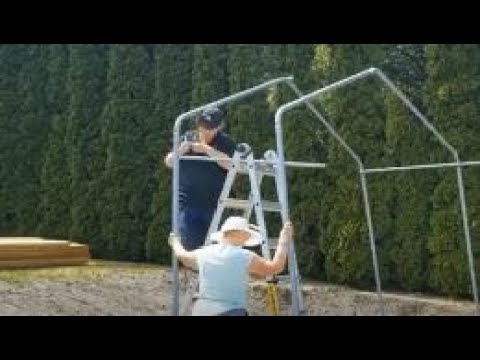 My Mini Homestead   Building our Greenhouse using a 24 x 13 x 14 Shelter Logic Portable Garage