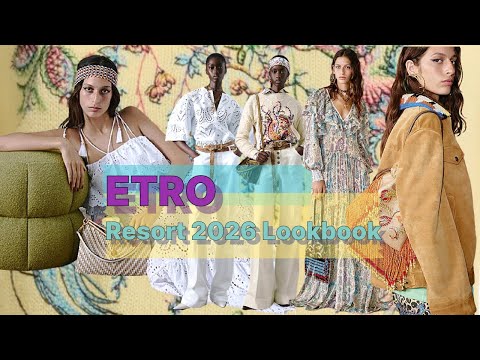 Etro Resort 2026 ｜Bohemian Embroidery, Luxe Textures & 70s Revival by Marco De Vincenzo #Etro2026